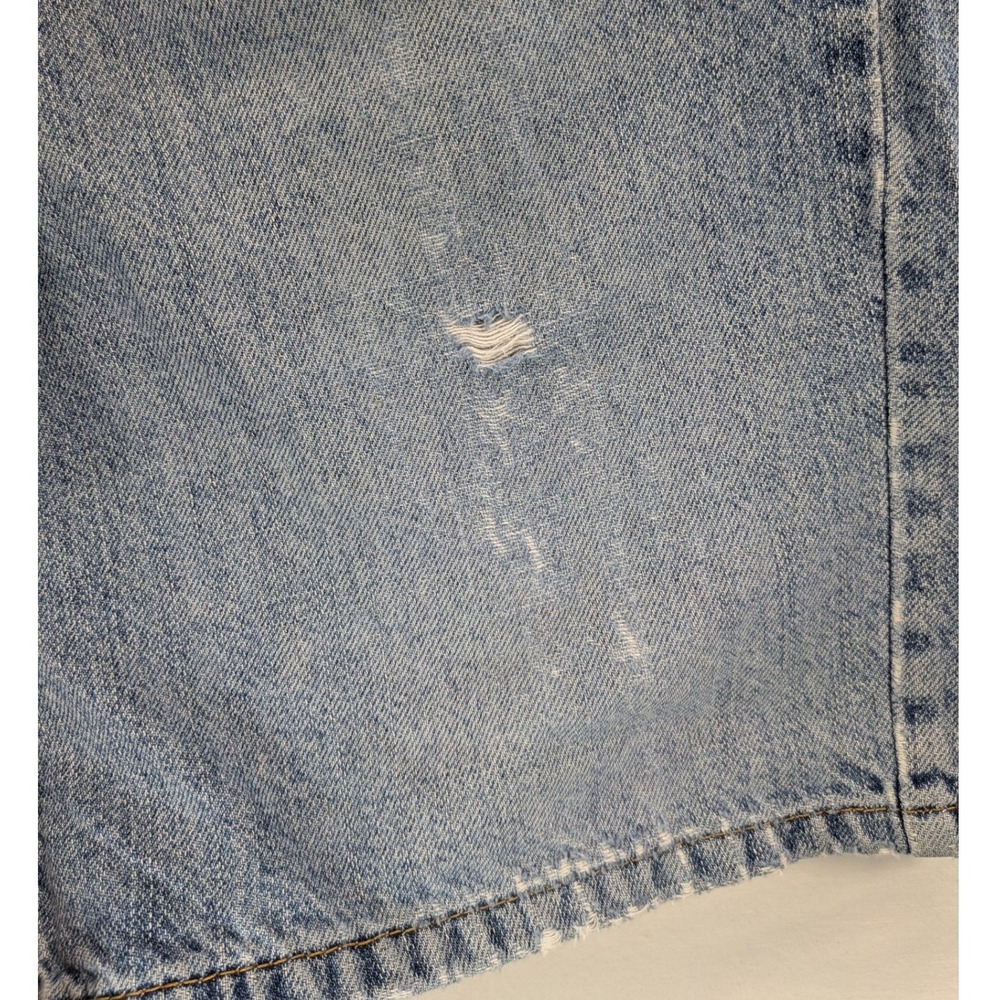 Levis 505 Jean Shorts Mens 38 Straight Fit Distressed Denim Dad Grandpa y2k VTG - Picture 6 of 11